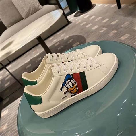 disney x gucci shoes|Gucci Disney donald duck shoes.